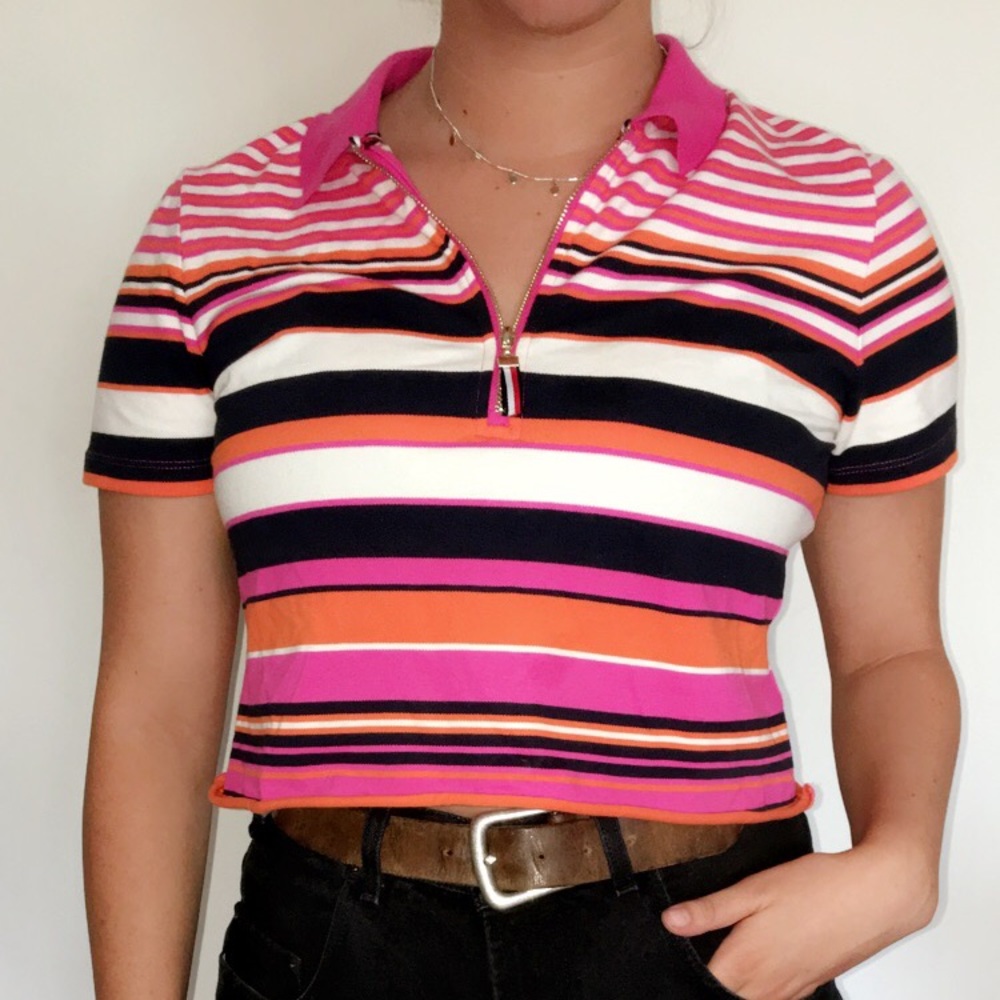Stripped Tommy Hilfiger cropped polo